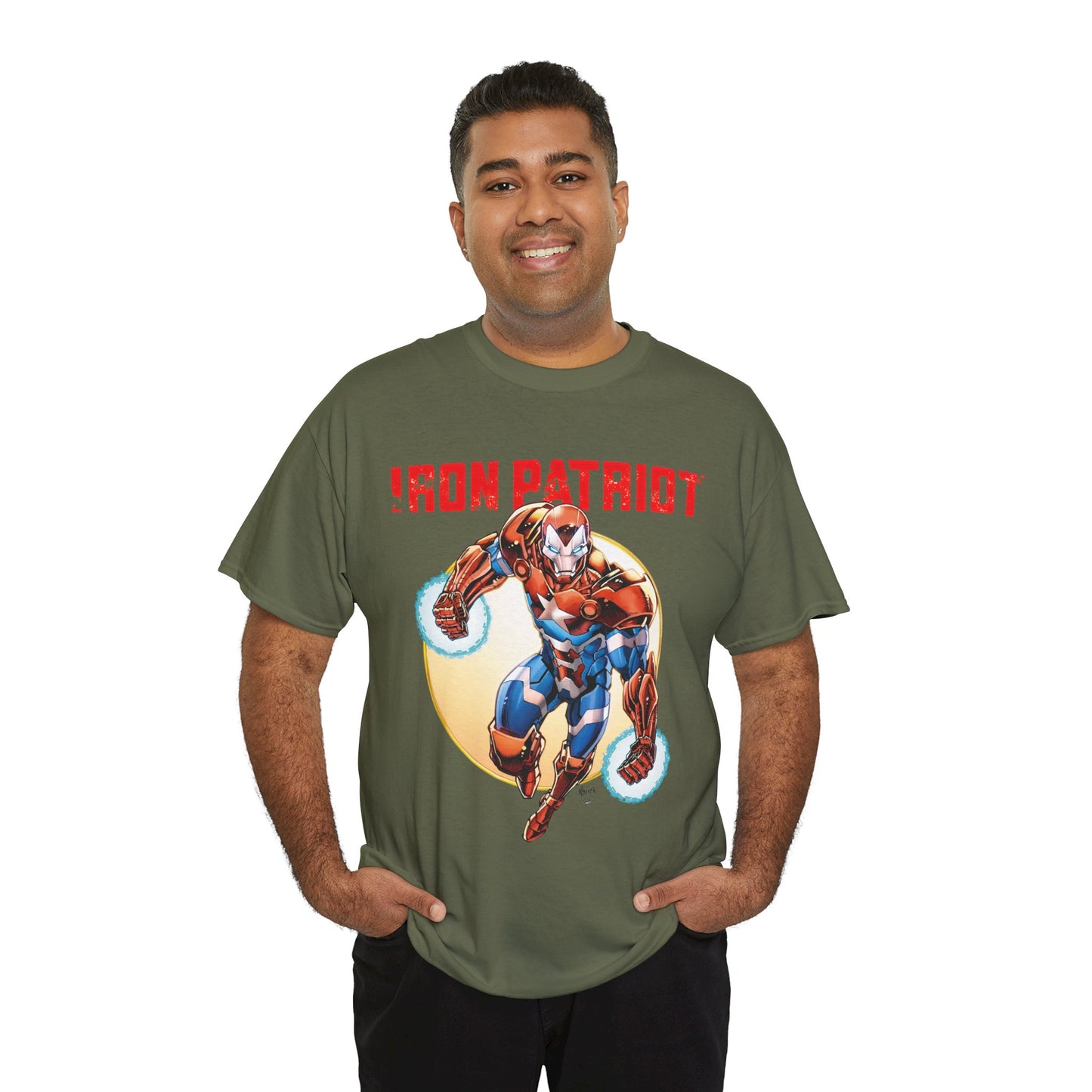 Iron Patriot T-Shirt - Todd Nauck Art - Avengers Member - Marvel Comics