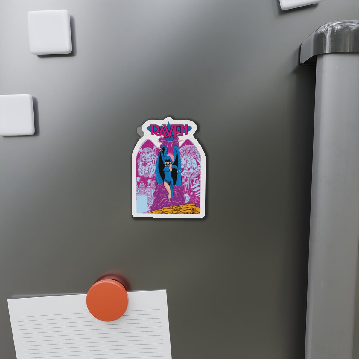 Raven Die-Cut Magnet - George Perez Art - New Teen Titans Member - Daughter of Trigon - Azarath, Arella - DC Comics - 3", 4", 5", 6"