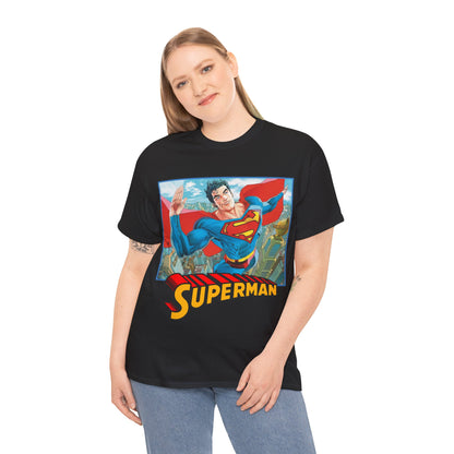 Superman T-Shirt - Guillem March Art - Variant Connecting Cover Art - Flying Over Metropolis - DC Comics All-In