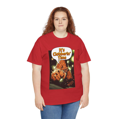 The Thing Shirt - Adam Kubert Art - It's Clobberin' Time - Fantastic Four Member - Marvel Comics