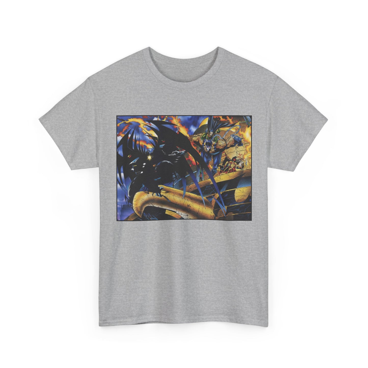 Batman Universe T-Shirt - Joe Quesada Art - 1990s Knightfall Era - Azrael, Robin, Bane - DC Comics