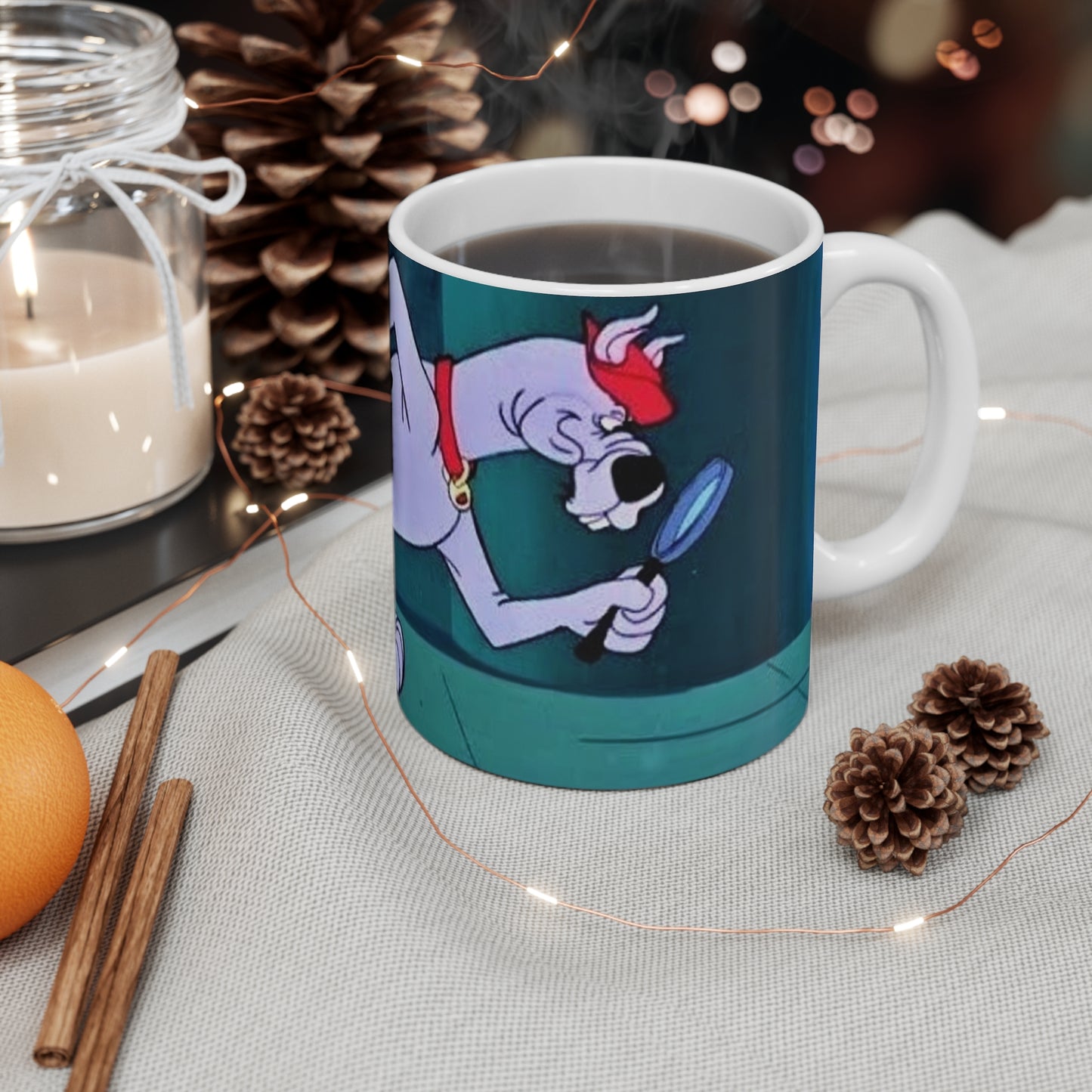 Scooby Dum Coffee Mug, 11oz - Scooby Doo Cousin - Hanna-Barbera Cartoon 1970s - Mystery Inc - Beloved Character
