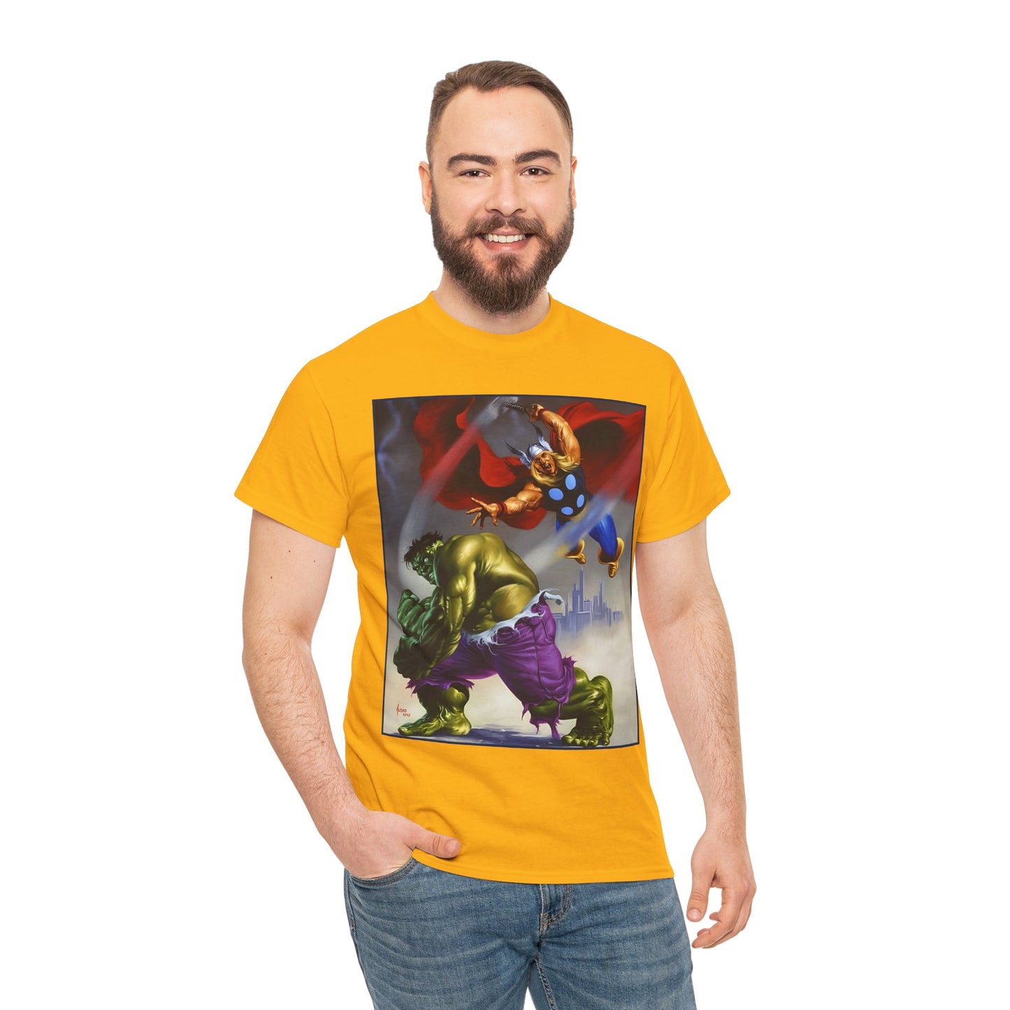 Incredible Hulk & Thor T-Shirt - Joe Jusko Art - Marvel Comics