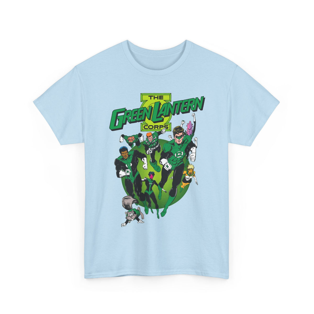 Green Lantern Corps T-Shirt - Joe Staton Art - Hal Jordan, John Stewart, Arisia, Kilowog, Katma Tui - DC Comics