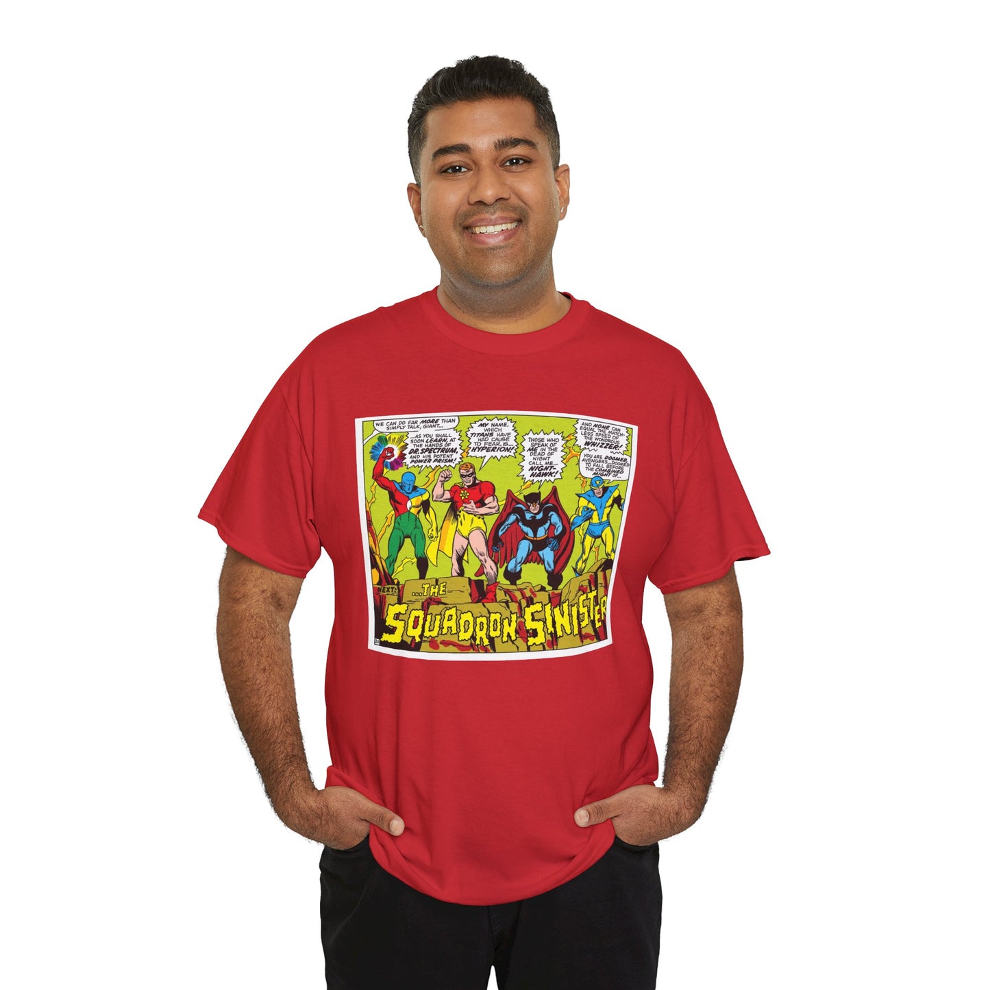 Squadron Sinister T-Shirt - Sal Buscema Art - Dr. Spectrum, Hyperion, Nighthawk, The Whizzer - Marvel Comics