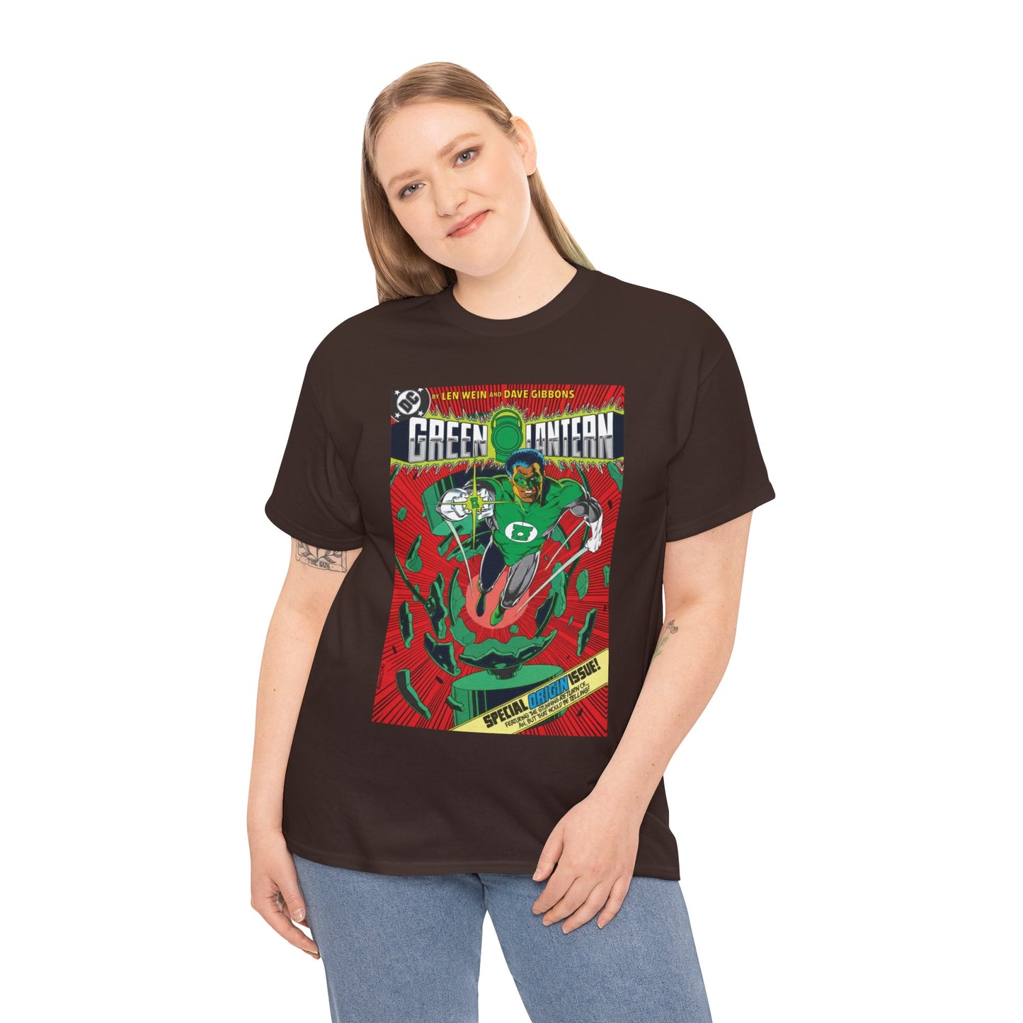 Green Lantern #185 T-Shirt - Dave Gibbons Art - John Stewart Origin Issue - DC Comics