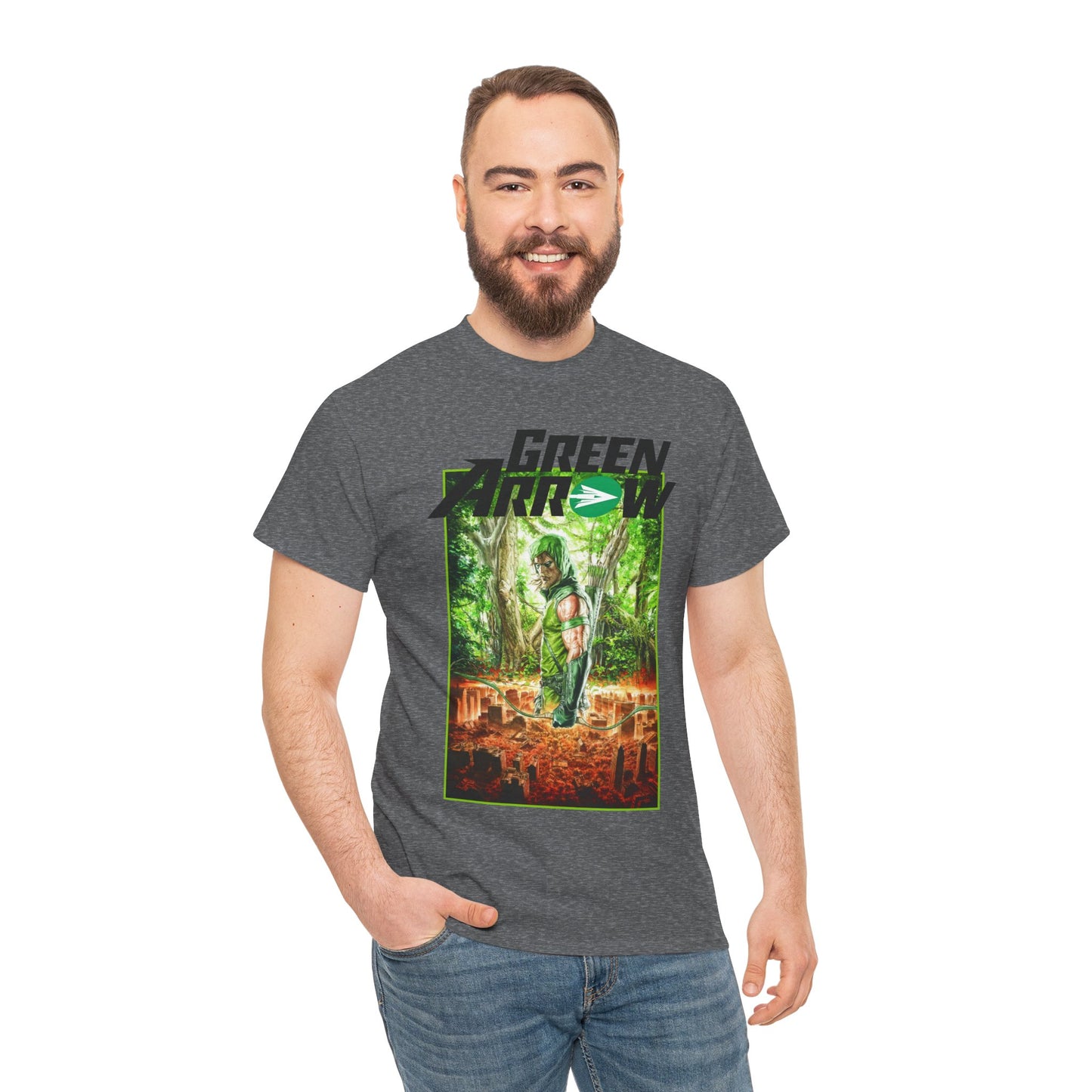 Green Arrow T-Shirt - Mauro Cascioli Art - Brightest Night Cover - Emerald Archer - DC Comics