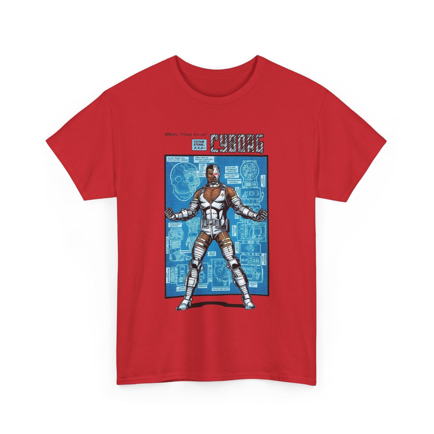 Cyborg T-Shirt - George Perez Art - New Teen Titans Pin-Up Poster - Victor Stone - DC Comics