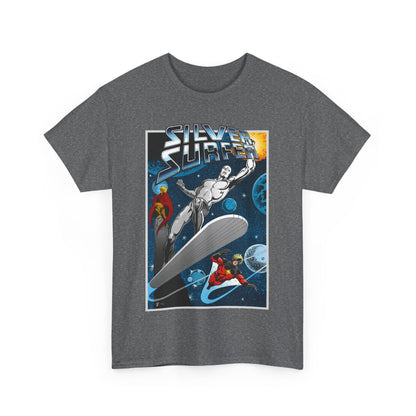 Silver Surfer T-Shirt - With Adam Warlock & Captain Marvel - Norrin Radd - Former Herald of Galactus - Fantastic Four Ally - Marvel Comics