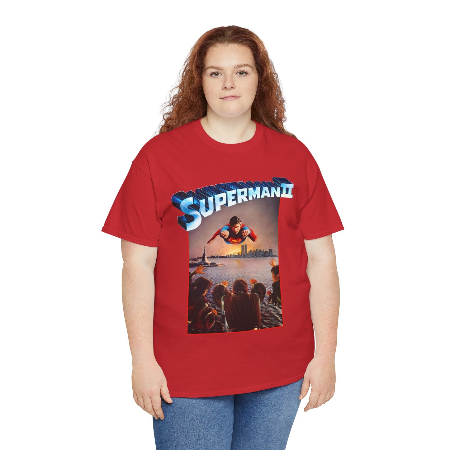 Superman II T-Shirt - Christopher Reeve, Terence Stamp, Sarah Douglas - Vs General Zod, Ursa, Non - Phantom Zone Villains - 1980 Movie Poster - DC Comics