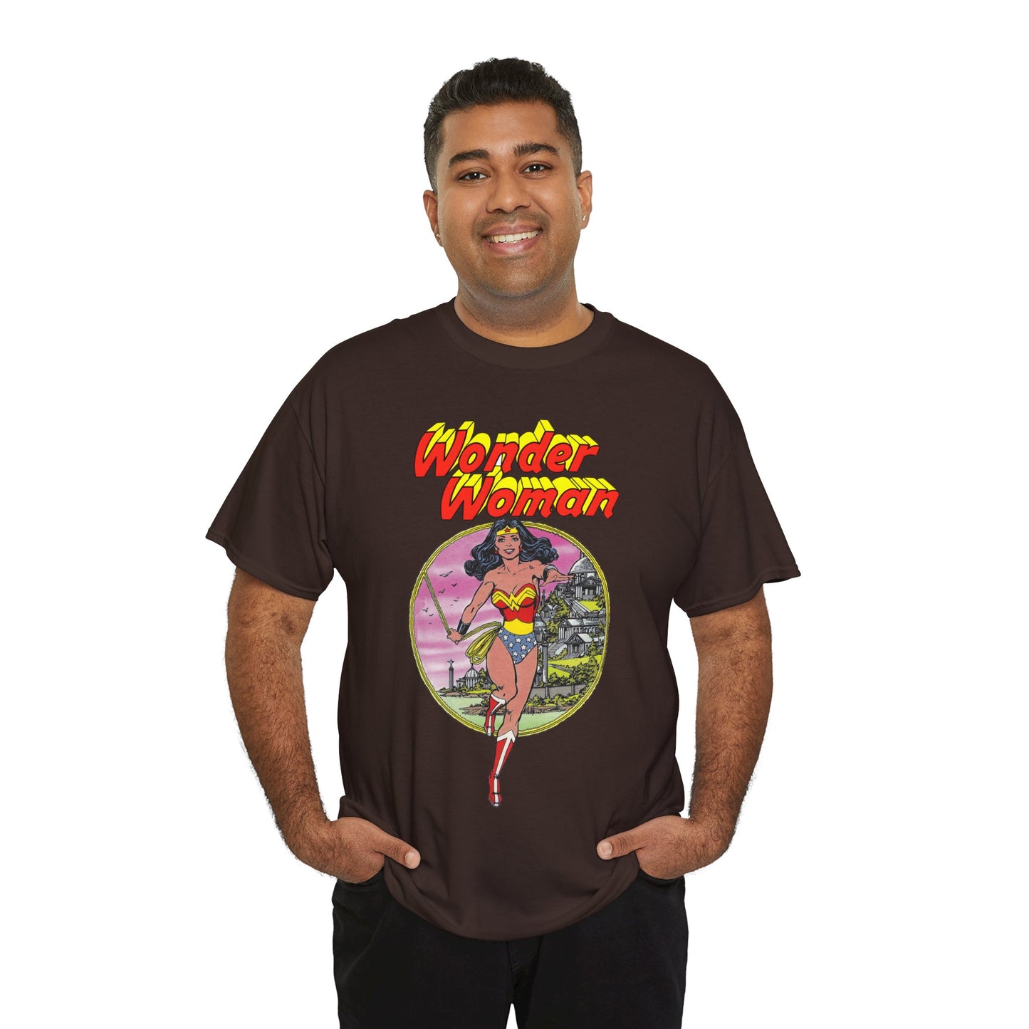 Wonder Woman T-Shirt - George Perez Art - Justice League 1980s Postcard Set - JLA Member - Diana from Themyscira - DC Comics