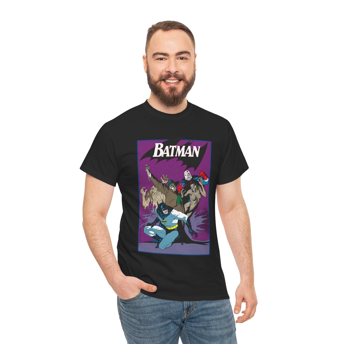 Batman & Clayface T-Shirt - Kevin Nowlan Art - Gotham, Bruce Wayne - DC Comics