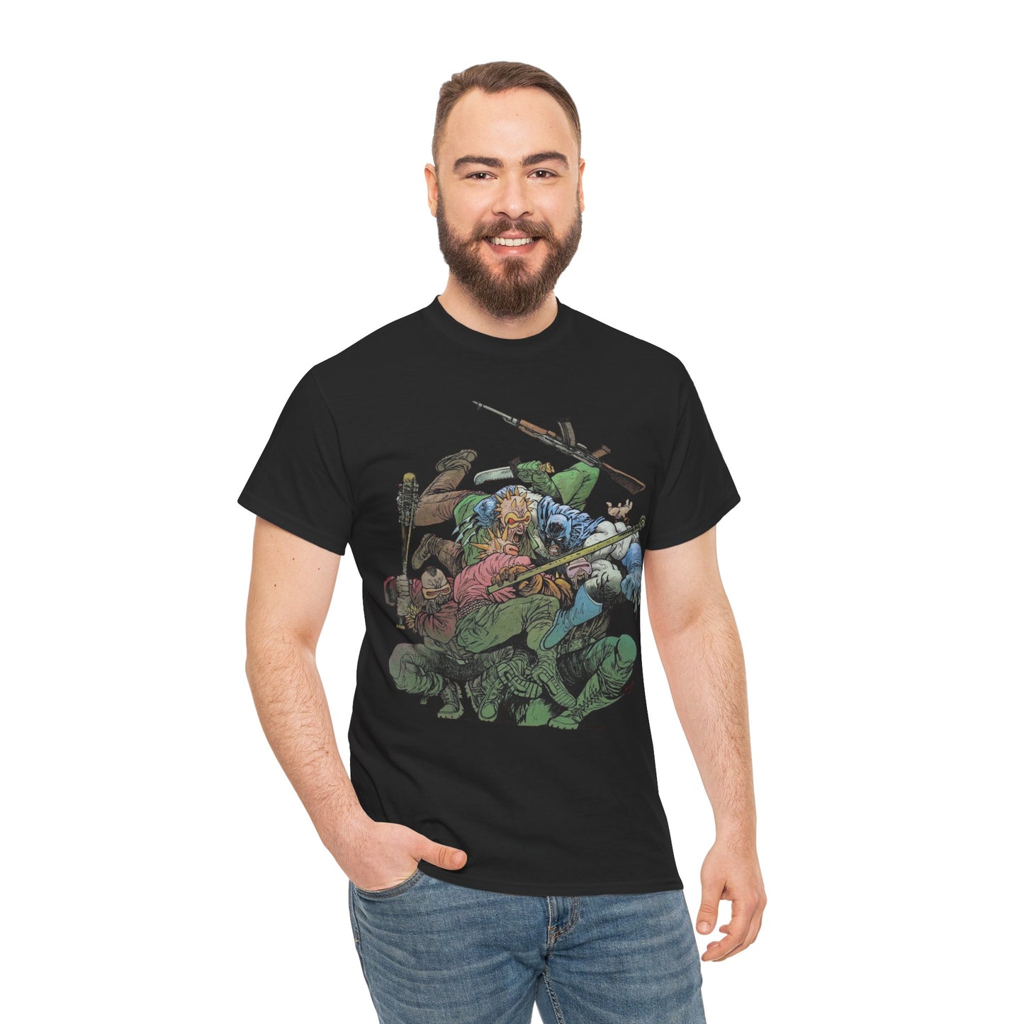 Batman T-Shirt - Daniel Warren Johnson Art - Vs The Mutant Gang from Frank Miller's The Dark Knight Returns - DC Comics
