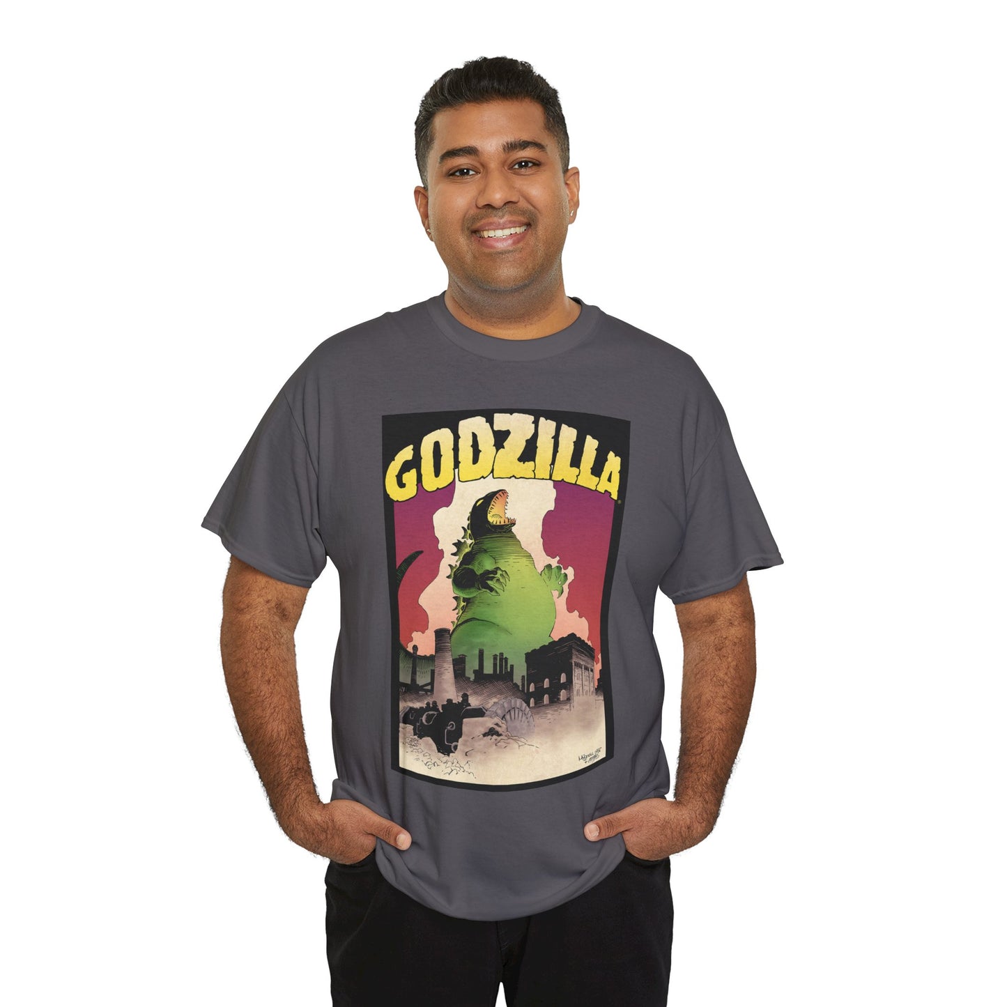 Godzilla T-Shirt - Mike Mignola Art - 1987 Portfolio Artwork - Dark Horse Comics