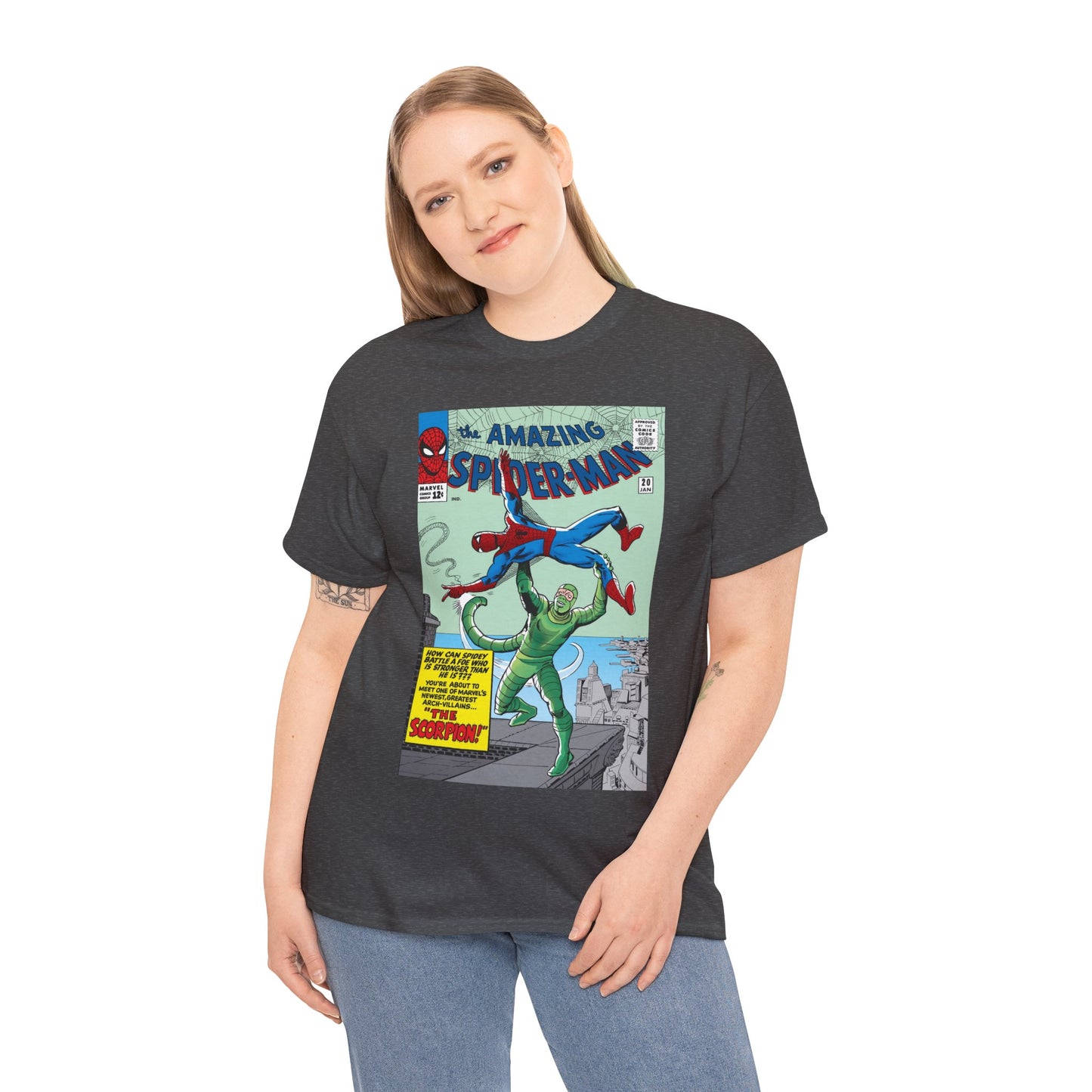 Amazing Spider-Man T-Shirt - Steve Ditko Art - Vs The Scorpion - Marvel Comics