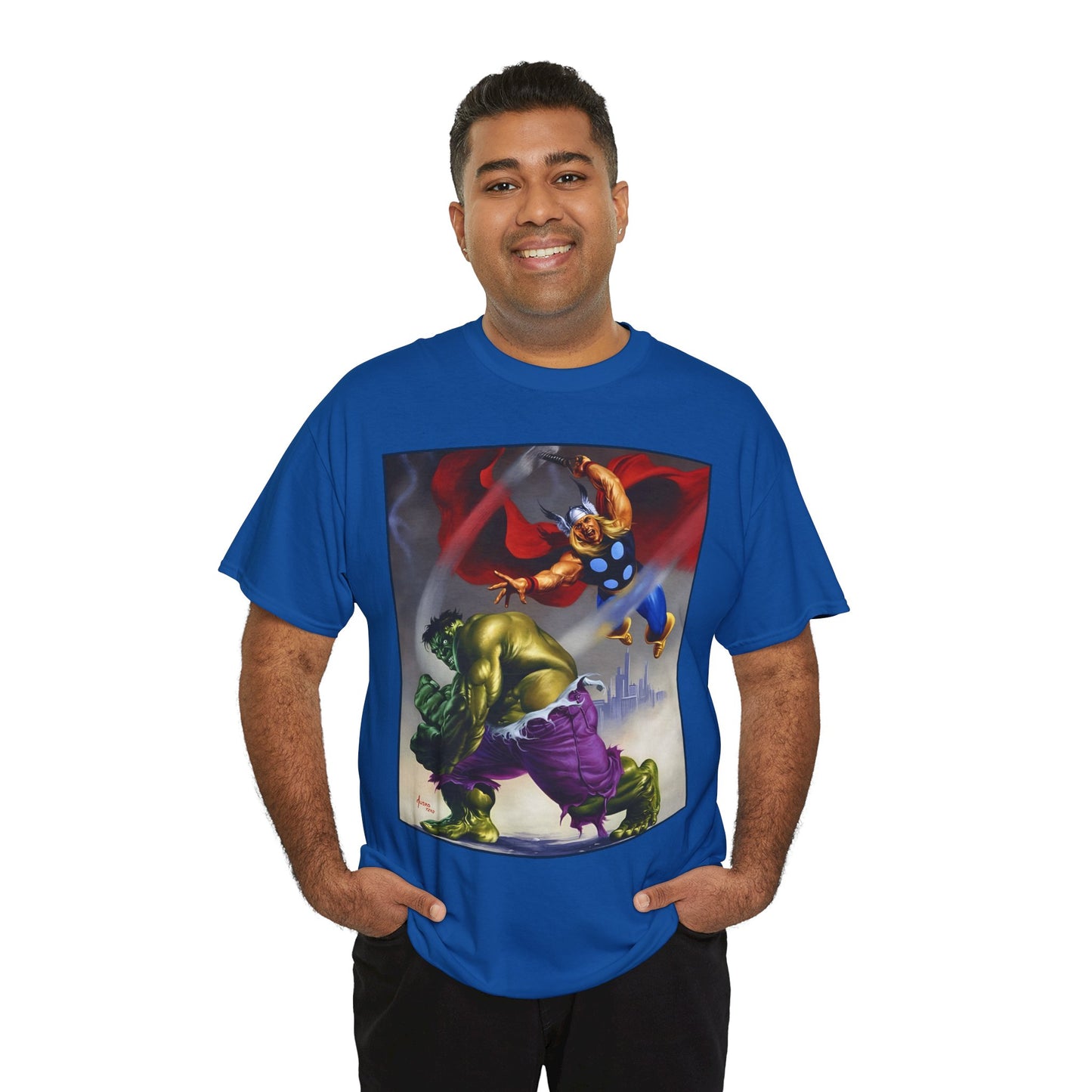 Incredible Hulk & Thor T-Shirt - Joe Jusko Art - Marvel Comics