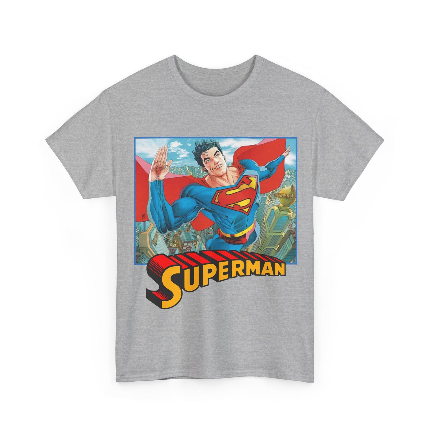 Superman T-Shirt - Guillem March Art - Variant Connecting Cover Art - Flying Over Metropolis - DC Comics All-In