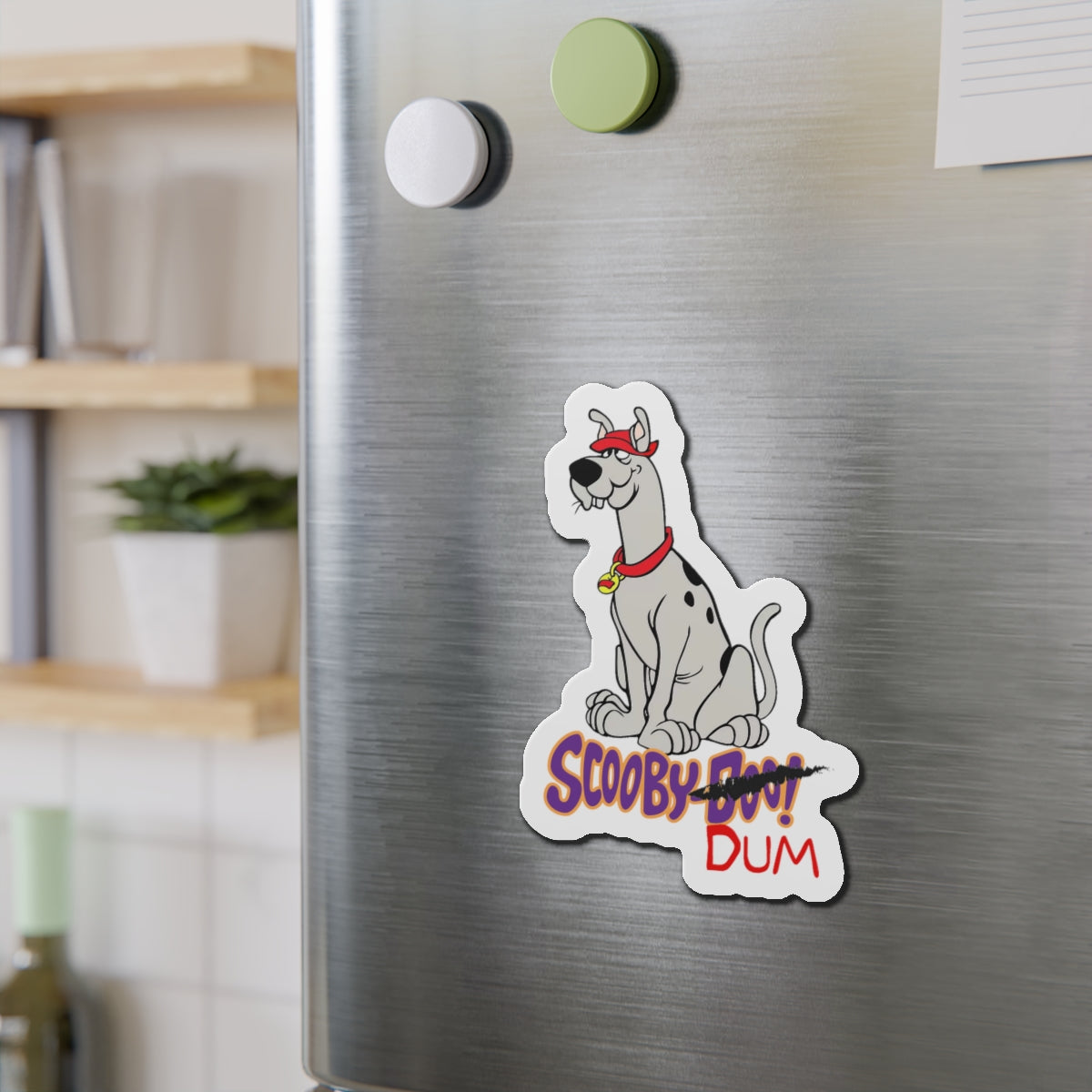 Scooby-Dum Die-Cut Magnet - Hanna-Barbera Cartoon Character - Scooby Doo's Cousin - 3", 4", 5", 6"