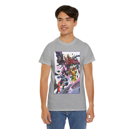 Rogue & Psylocke T-Shirt - Ripping Apart a Sentinel - X-Men Mutants - Marvel Comics