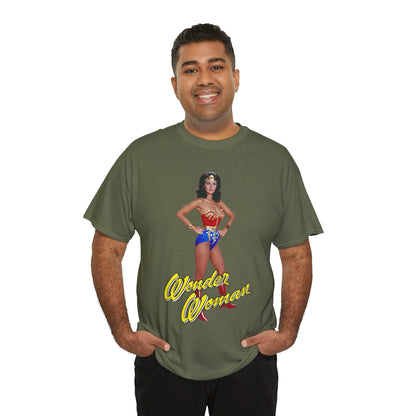 Wonder Woman T-Shirt - Lynda Carter - Popular 1970s CBS TV Show - DC Comics Character - Diana Prince, Paradise Island