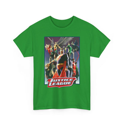 Justice League T-Shirt - Alex Ross Art - Superman, Wonder Woman, Black Canary, Hawkman, Flash, Aquaman, Atom - DC Comics