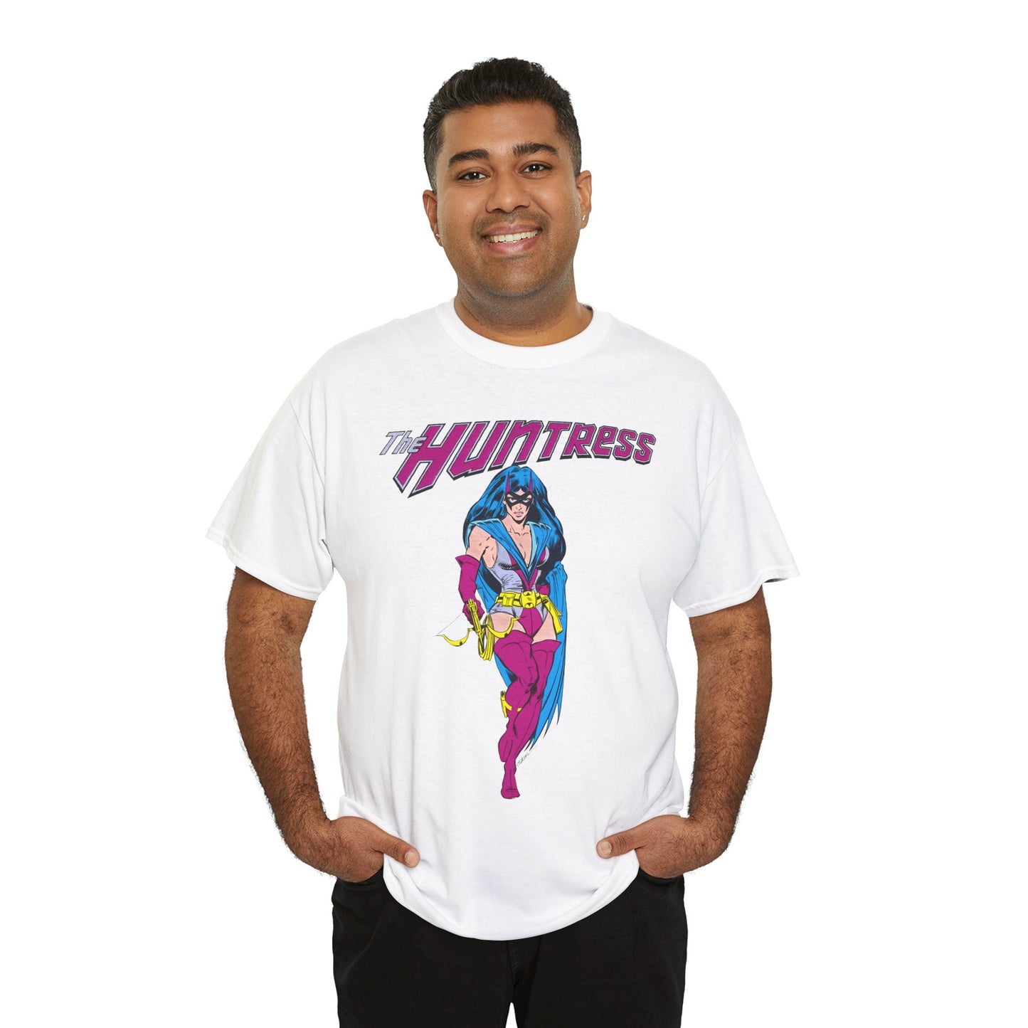 Huntress T-Shirt - Joe Staton Art - Helena Wayne, Daughter of Earth 2 Batman & Catwoman - Pre-Crisis JSA Member - DC Comics