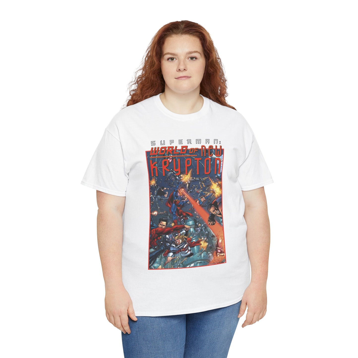 Superman: World of Krypton T-Shirt - George Perez Art - Superboy, Supergirl, Mon-El - DC Comics