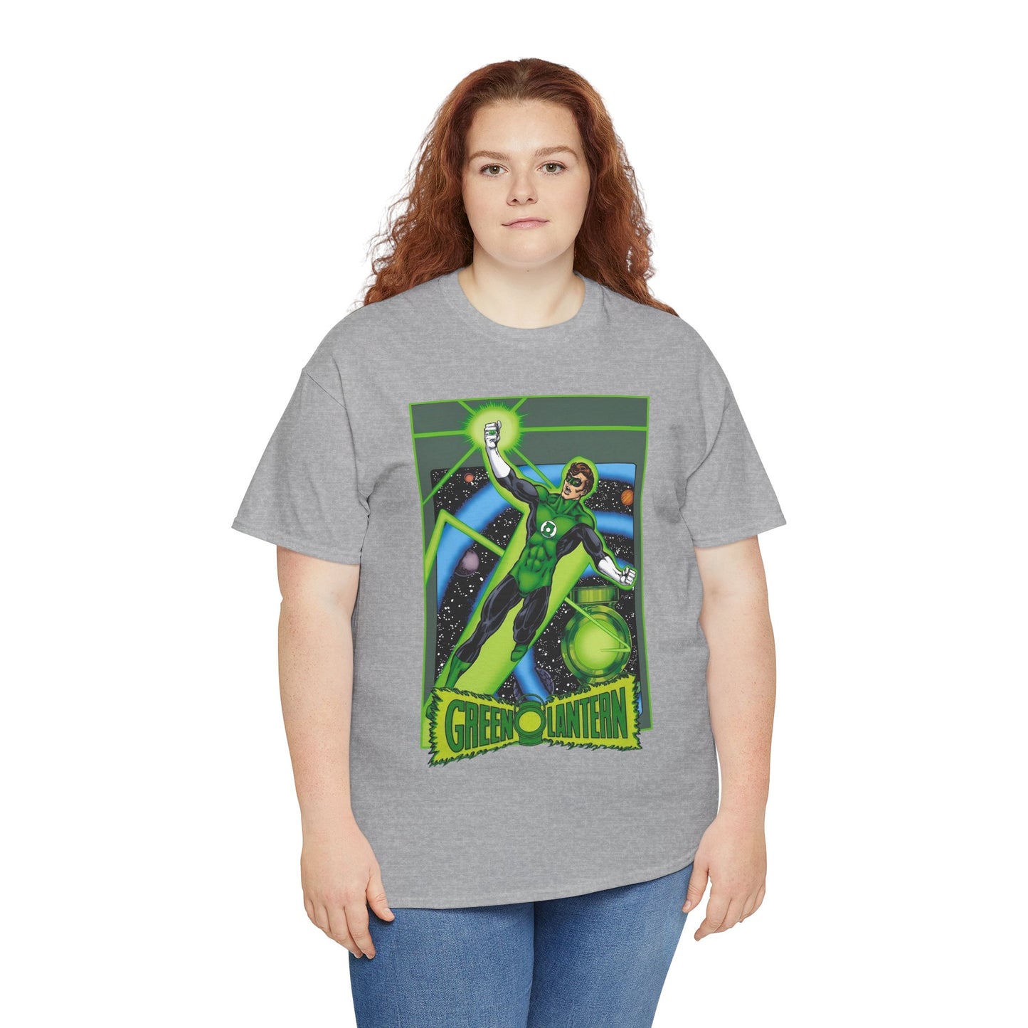 Green Lantern T-Shirt - George Perez JLA Postcard Art - DC Comics - Hal Jordan - Sector 2814 - Justice League Member
