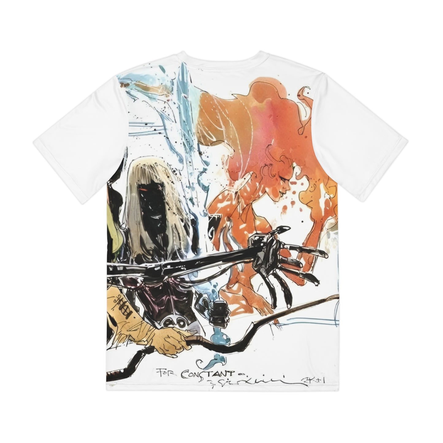 New Mutants All Over Print Tee (Polyester) - Bill Sienkiewicz Art - Marvel Comics - (IMPROVED PLACEMENT AND PRINTING TECHNIQUES)