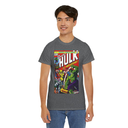 Incredible Hulk #181 T-Shirt - First Appearance of Wolverine - Vs The Wendigo - Marvel Comics