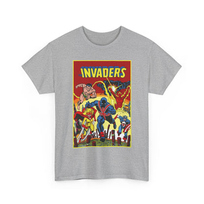 Invaders T-Shirt - Captain America, Human Torch, Namor, Spitfire - World War II Soldiers - Golden Age Heroes - Marvel Comics