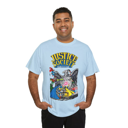 Justice Society T-Shirt - George Perez Art - Dr Fate, Atom, Spectre, Wonder Woman, Flash, Batman, Superman, Hawkman - JSA - DC Comics