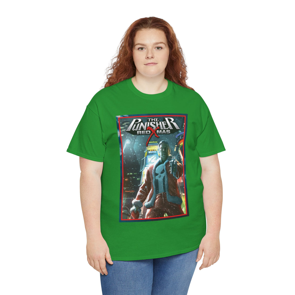 Punisher: Red Xmas T-Shirt - Mark Texeira Art - Marvel Comics