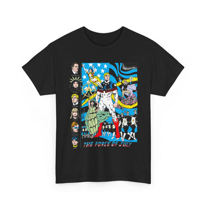 Force of July T-Shirt - Batman and the Outsiders Villains - Lady Liberty, Major Victory, Mayflower, Silent Majority - DC Comics
