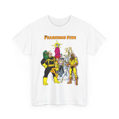 Fearsome Five T-Shirt - George Perez Art - Dr Light, Shimmer, Mammoth, Gizmo, Psimon, Jinx, Neutron - Who's Who Art - DC Comics