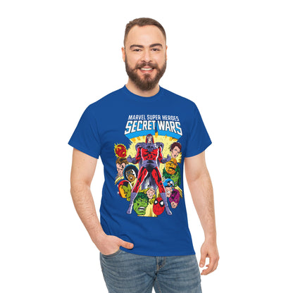 Marvel Super Heroes Secret Wars T-Shirt - Magneto, Captain America, Iron Man, She-Hulk, Hulk, Human Torch, Captain Marvel, Hawkeye - Marvel Comics