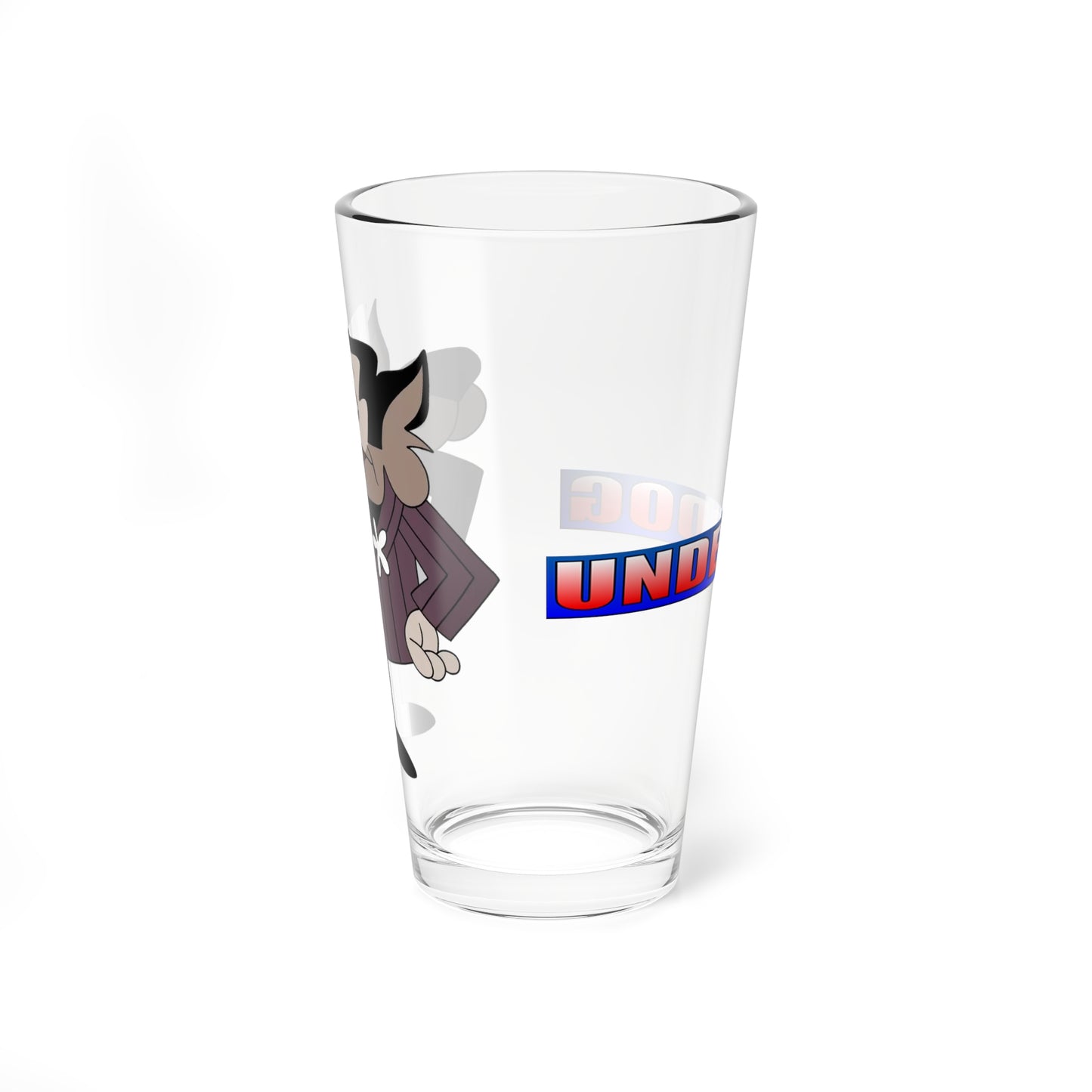 Riff Raff Pint Glass, 16oz - Underdog Foe - Saturday Morning Cartoon - 1960s TV Bad Guy