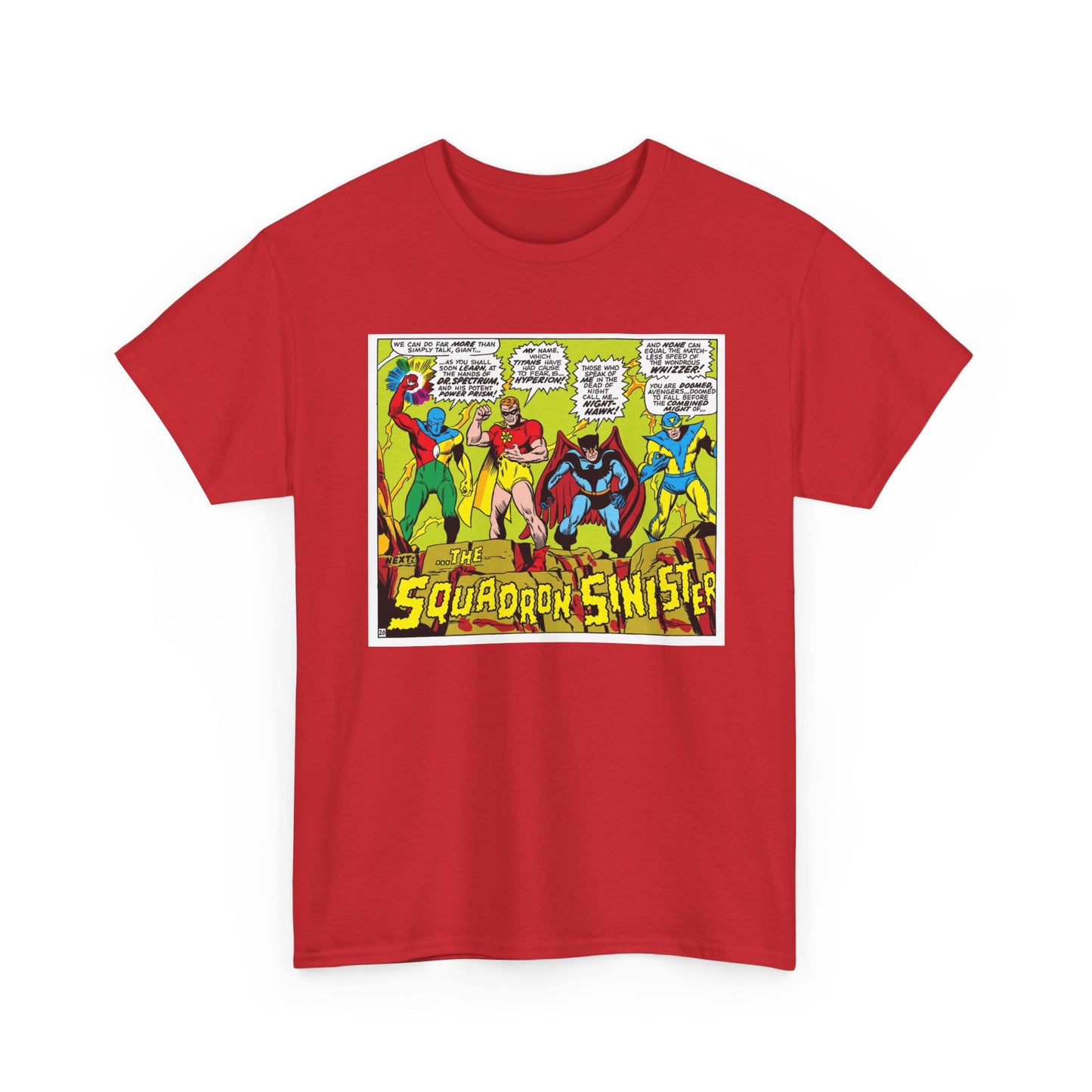 Squadron Sinister T-Shirt - Sal Buscema Art - Dr. Spectrum, Hyperion, Nighthawk, The Whizzer - Marvel Comics