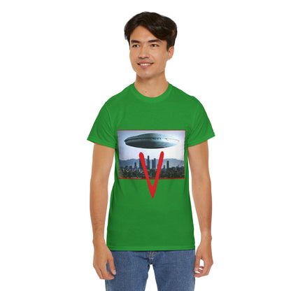 V T-Shirt - The Visitors Mothership - Popular NBC Sci-Fi TV Series from the 1980s