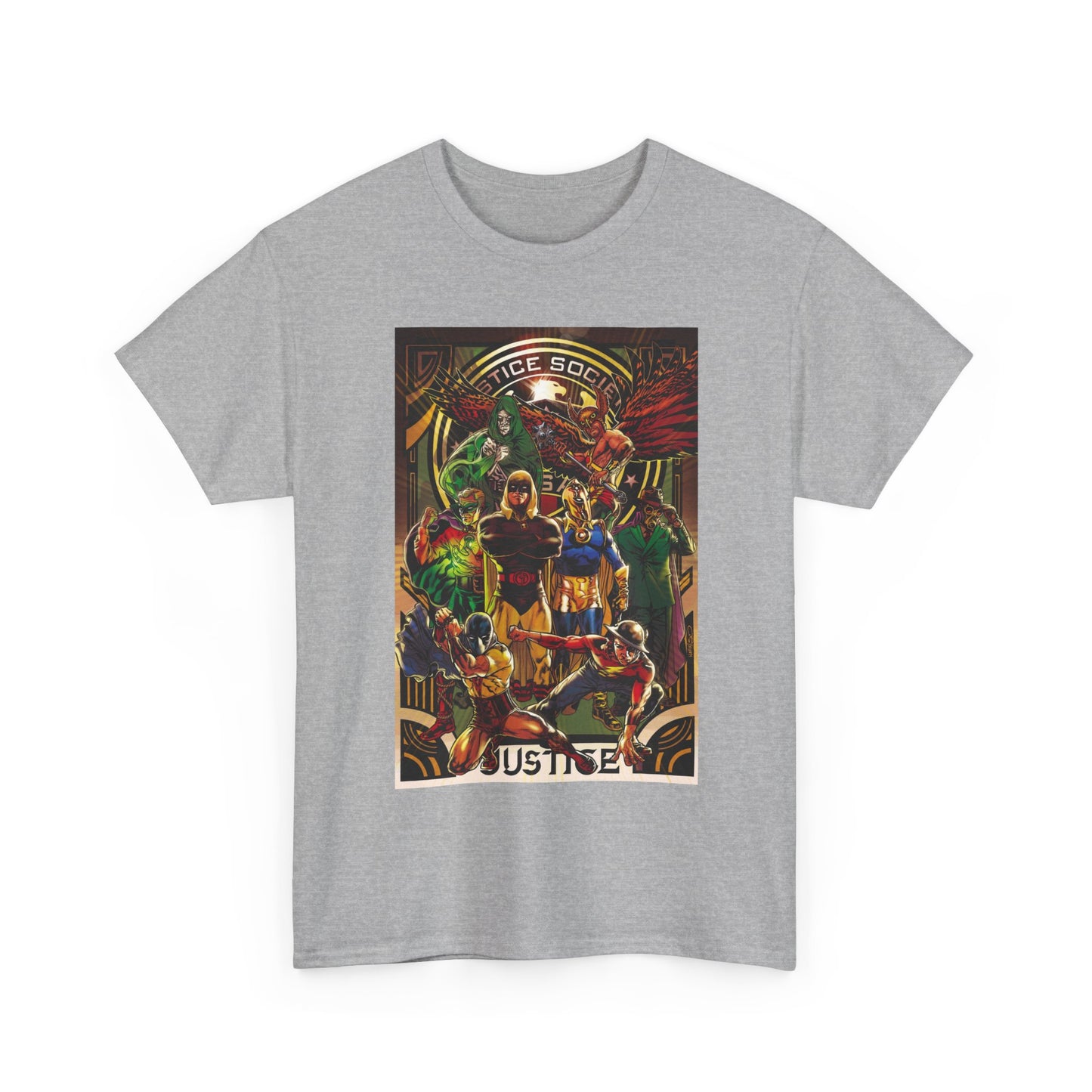 Justice Society T-Shirt - Tony Harris Art - Hawkman, Hourman, Dr Fate, Spectre, Sandman, Green Lantern, Atom, Flash - JSA - DC Comics