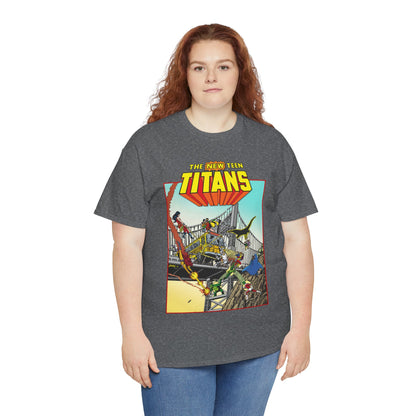 New Teen Titans T-Shirt - George Perez Promo Art - Wonder Girl, Cyborg, Raven, Starfire, Robin, Kid Flash, Changeling - DC Comics