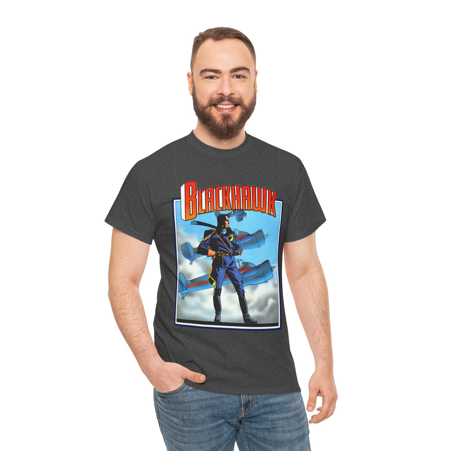 Blackhawk T-Shirt - Howard Chaykin Art - World War II Anti-Nazi Ace Pilots - DC Comics