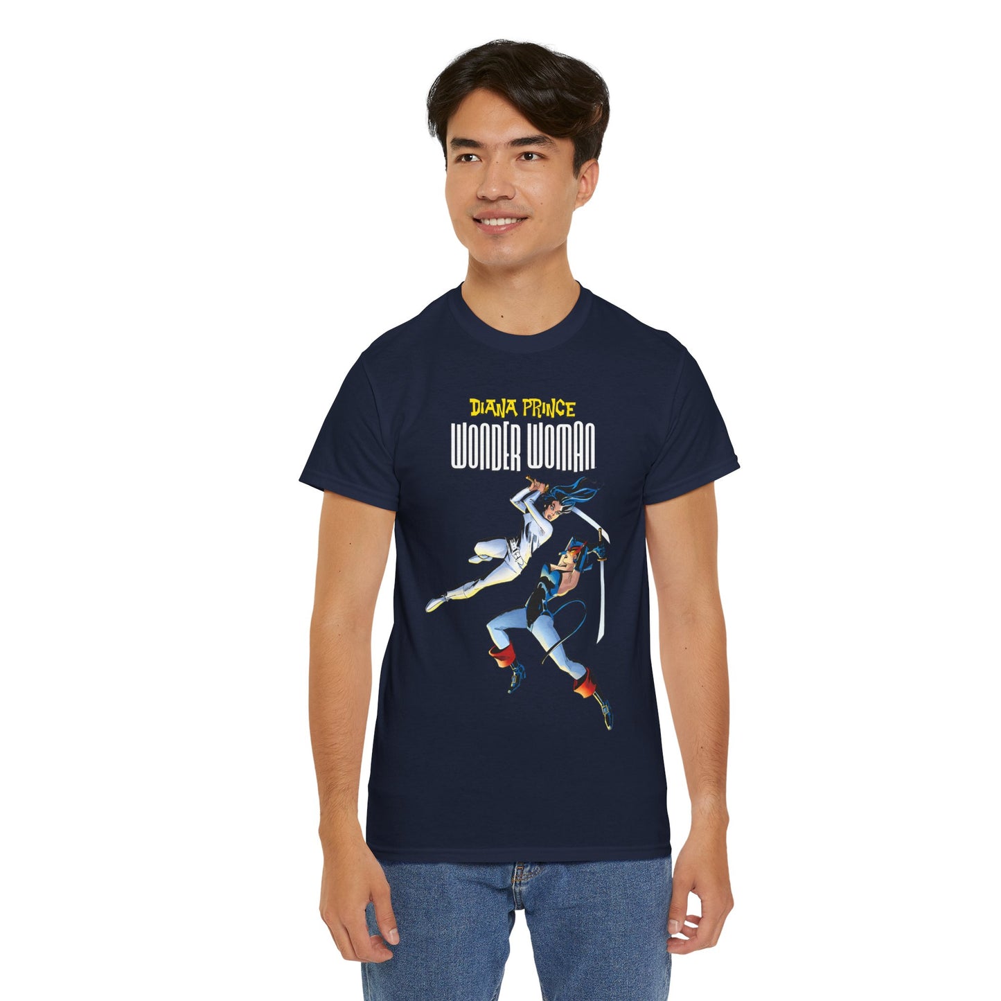 Diana Prince Wonder Woman  T-Shirt - From Diana's 1970s White Suit No-Powers Years - Bronze Age DC Comics