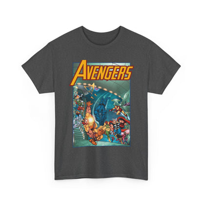 Avengers Vs Guardians of the Galaxy T-Shirt - George Perez Art - Tomorrow's Avengers - Thor, Captain America, Iron Man, Scarlet Witch, Vision, Wonder Man - Marvel Comics
