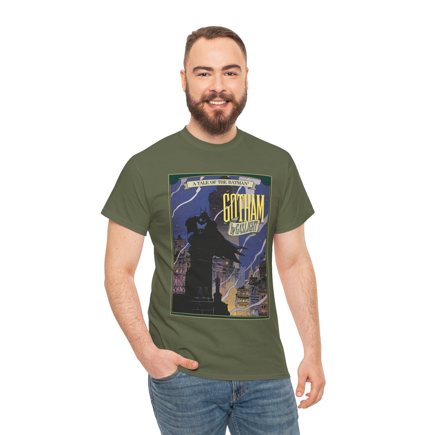 Batman: Gotham by Gaslight T-Shirt - Mike Mignola Art - 19th Century Jack the Ripper Story - Elseworlds - DC Comics