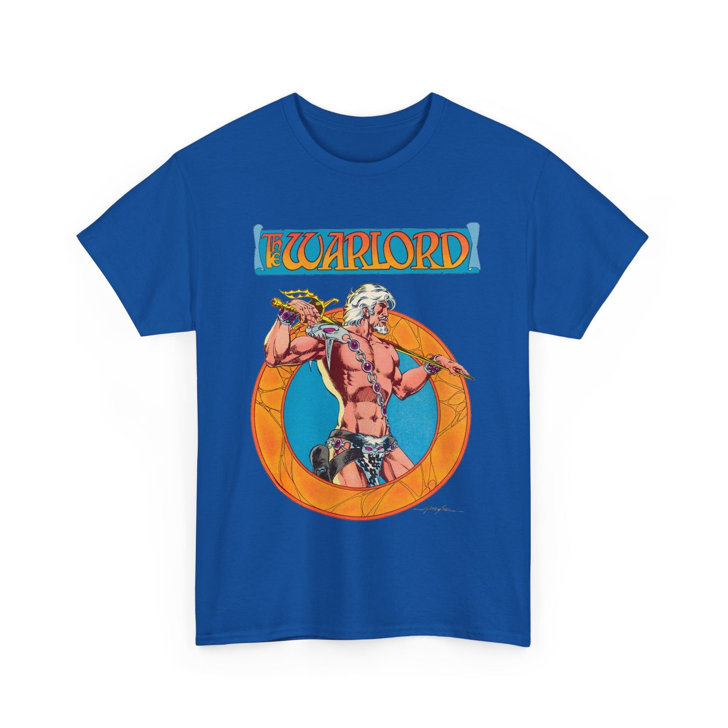 Warlord T-Shirt - Mike Grell Art - Skartaris - Travis Morgan - DC Comics 1970s Sword & Sorcery Series