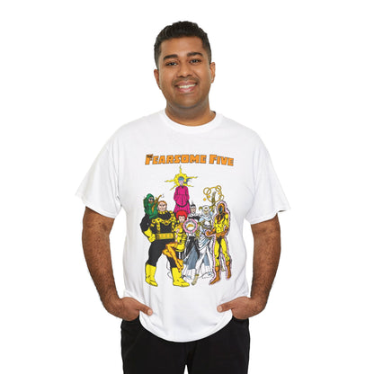 Fearsome Five T-Shirt - George Perez Art - Dr Light, Shimmer, Mammoth, Gizmo, Psimon, Jinx, Neutron - Who's Who Art - DC Comics