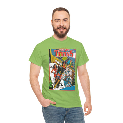 New Titans T-Shirt - George Perez Art - Troia 1st Appearance - Nightwing, Cyborg, Starfire, Raven, Jericho, Changeling - DC Comics