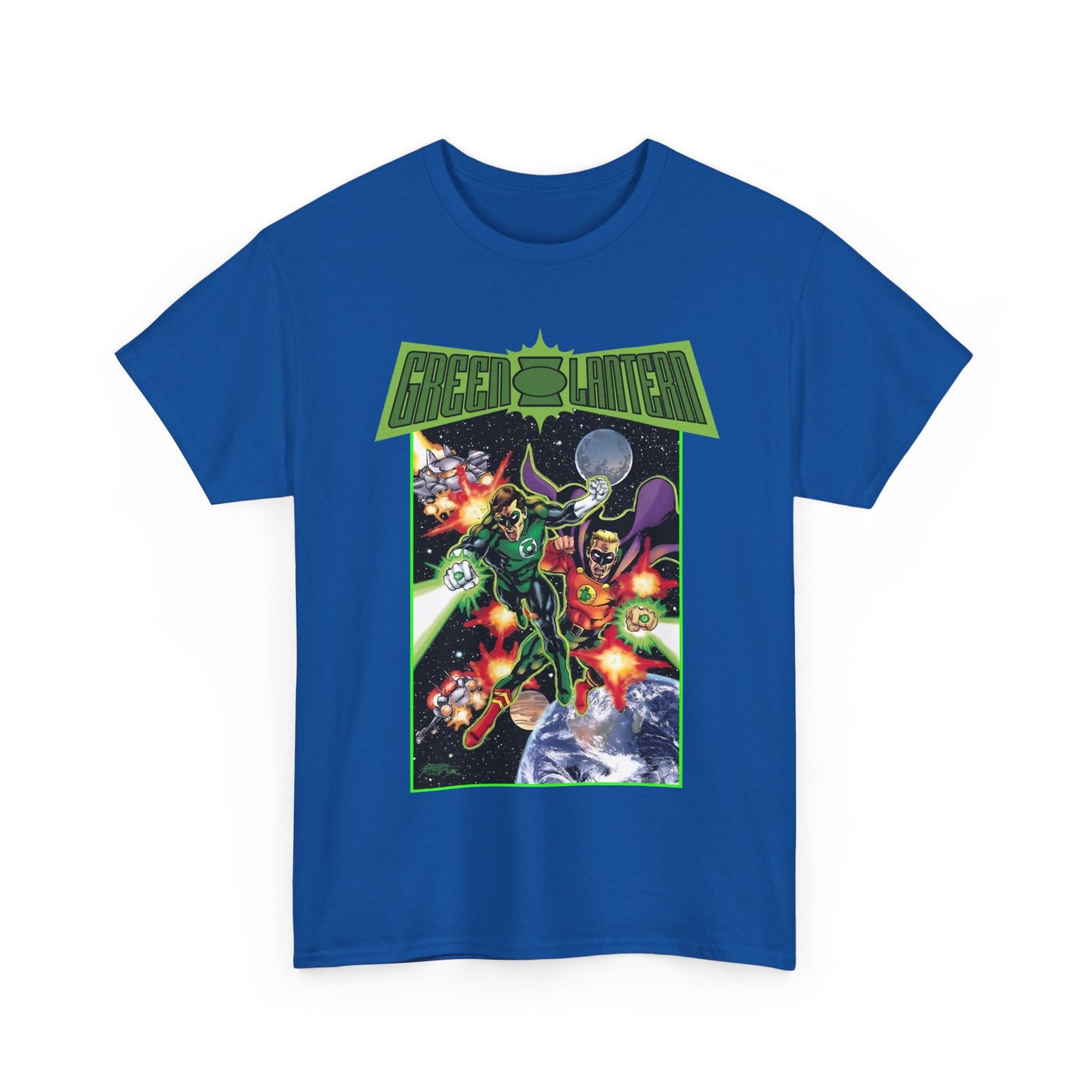 Green Lantern T-Shirt - George Perez Art - Hal Jordan & Alan Scott - Silver Age & Golden Age - DC Comics