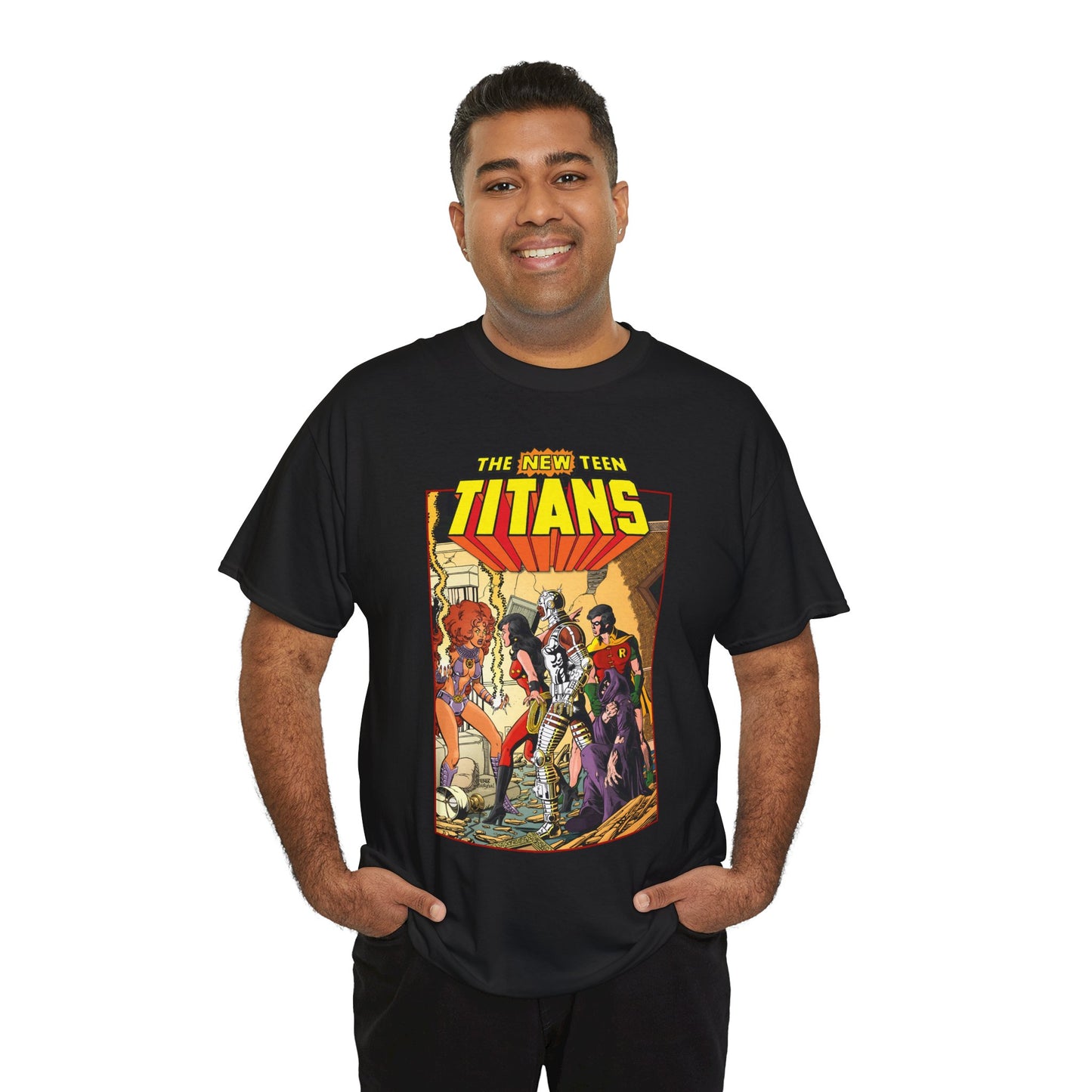 New Teen Titans T-Shirt - George Perez Art - #16 Cover - Wonder Girl, Robin, Starfire - DC Comics